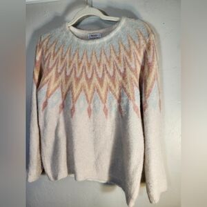 Bartolini Multicolor Fair Isle Sweater Mohair Alpaca Blend Sz L